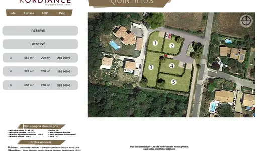 Vente Terrain 580 m² à Sainte-Croix-de-Quintillargues 249 000 €