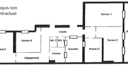 Bureaux 98 m² 