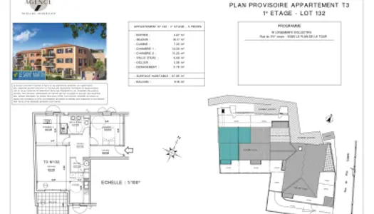 Appartement 3 pièces à acheter au Plan de la Tour avec 7 Age