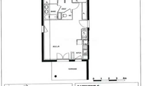 Appartement T3 de 58m² en rez-de-jardin 