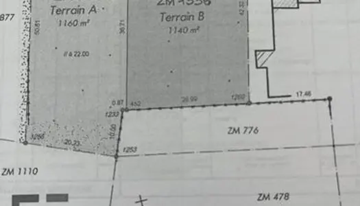 Terrain constructible et viabilisé 