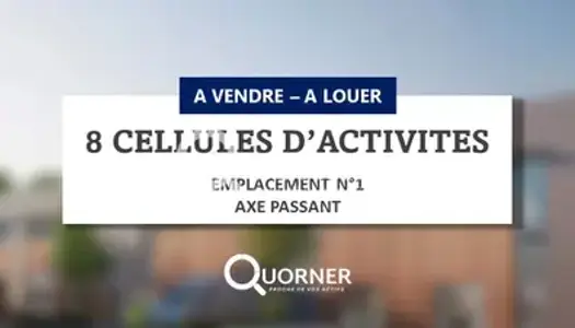 A VENDRE - A LOUER // 8 CELLULES situées au sein d'un parc d'activités neuf de plus de 20 cellules 