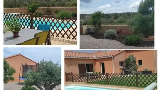 Villa T4 avec jardin et piscine, meublé, septembre à juin 