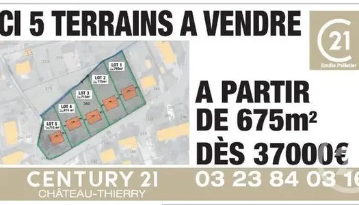 Terrain 775 m²