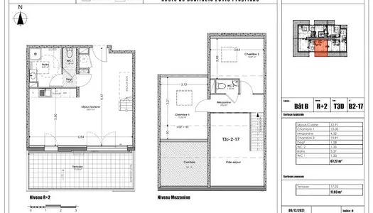 Duplex 3 pièces 67 m² 