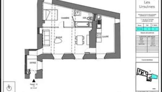 Appartement T2 (Lot 12) - 52 m² - Langres (52) 