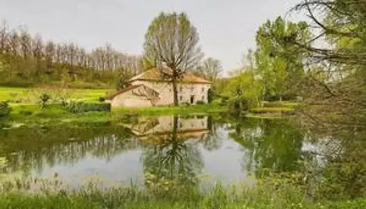 Magnifique moulin restauré avec lac et terrain 