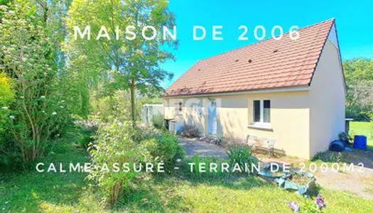 Maison édifiée en 2006 - Au calme en campagne - Terrain de 2000m2