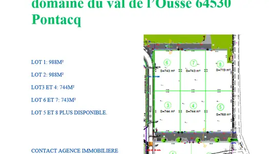 Vente Terrain 744 m² à Pontacq 62 900 €