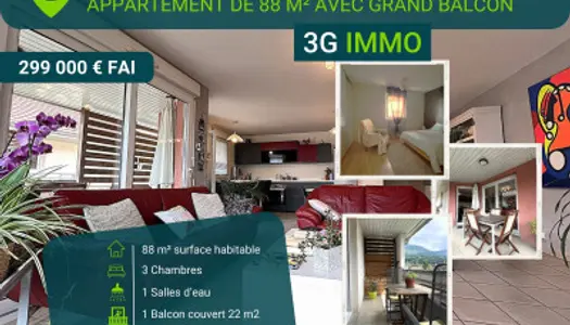 Appartement 4 pièces 88 m² 