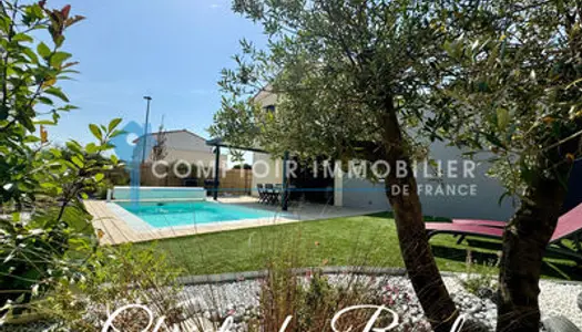 Dépt Hérault (34), à vendre à Valergues, maison T5 de 2023 112m2 + piscine + garage + 333m2 