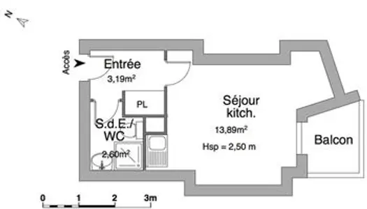 Appartement Location Bruz 1p 20m² 490€