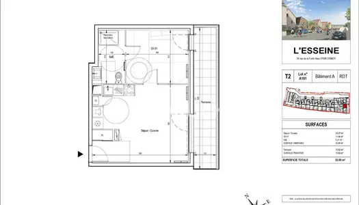 Appartement Neuf Ormoy 2p 42m² 800€