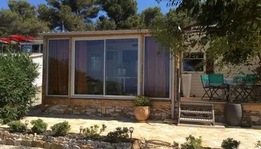 Mobil-home- chalet de 40 m&#178; sur terrain de lo 