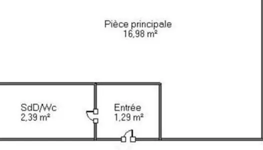 Studio de 20 m2 secteur Eaux Claires 