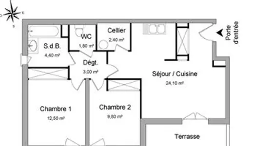 Appartement Location Pélissanne 3p 58m² 829€