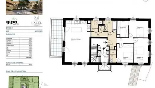 Appartement 4 pièces 104 m² 