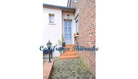 Dpt Aisne (02), Sur Hirson, à vendre maison mitoyenne une face, 4 chambres, jardin et garage sur 