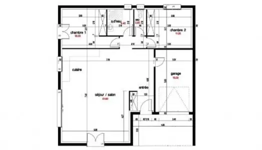 Maison 3 pièces 81 m²