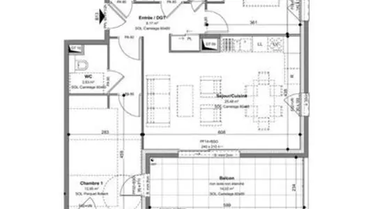 Appartement T3 à Charbonnières-les-Bains 