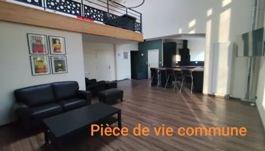 Propose 3 chambres en colocation meublée dans 5 pièces neuf / classe C Reims 