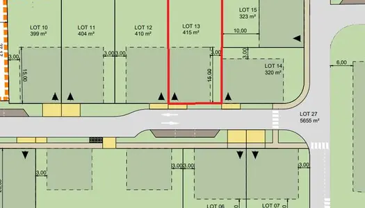 Terrain 415 m² 