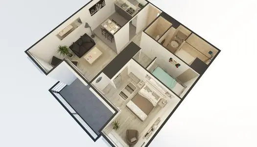 Appartement 3 pièces 49 m² 