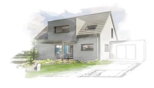 Construction d'une maison à LEUTENHEIM 67480 proche de ROPPENHEIM 67480 sur un terrain de 475m²