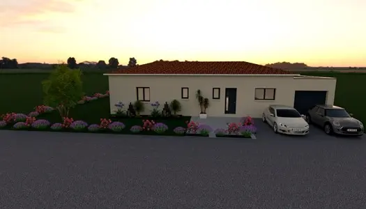Maison neuve sur un beau terrain dans le village de Pouzolles 