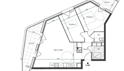 Appartement Neuf Artigues-près-Bordeaux 3p 59m² 290000€