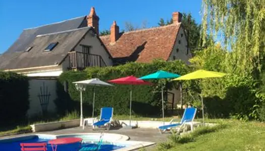 Longère typique de Touraine Sud, avec gîte et dépendances