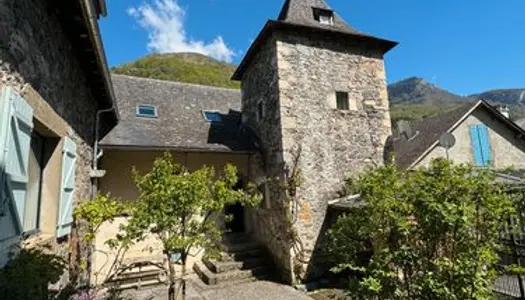 Demeure du 17° siècle avec tour dans un joli village de la vallée d'Aspe