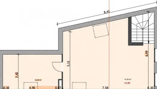 Bureau 58 m² 