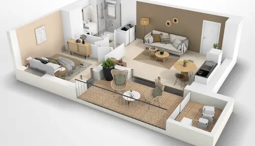 A Vendre, Appartement de 45 m2 à Marseille 9e.