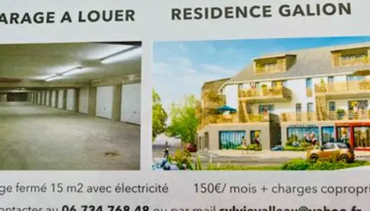 Location garage fermé 15m2 