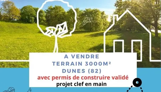 Dpt Tarn et Garonne (82), à vendre DUNES terrain