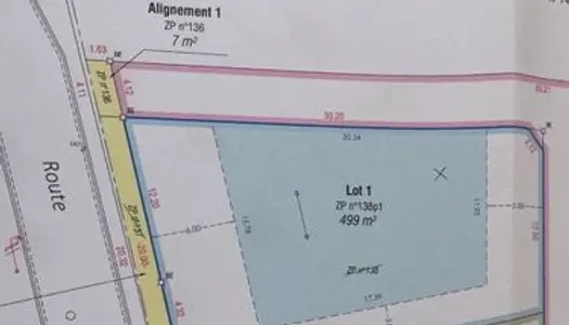 Terrain 500m2 libre constructeur viabilise