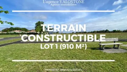 Terrain 910 m² Miramont Sensacq 