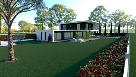 Projet de construction d'une villa de 166m² avec garage sur terrain de 1400m² - LIMONEST 