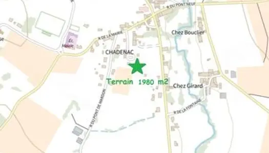 Terrain Chadenac centre - 1980 m2 