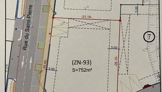 Terrain viabilisé de 752 m2