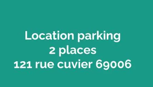 Parking double en location à Lyon 6ème 