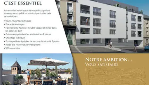 LAVAL plein centre ville Appartement T3 neuf 64.15m² balcon + parking