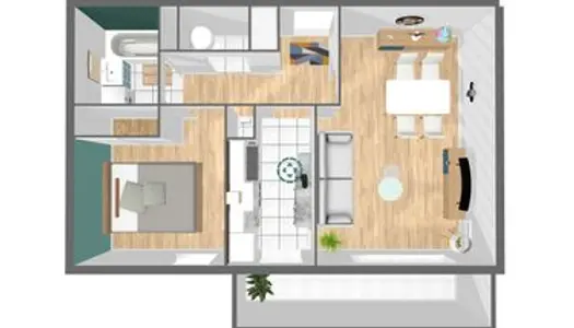 Appartement 2 pièces 44m² + parking SS 