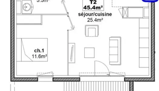 Appartement Neuf Villenave-d'Ornon 2p 45m² 220000€