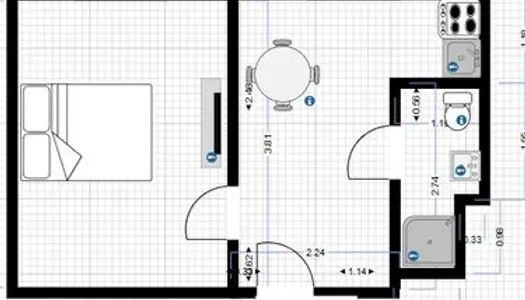 Colocation un petit appartement de 24m²