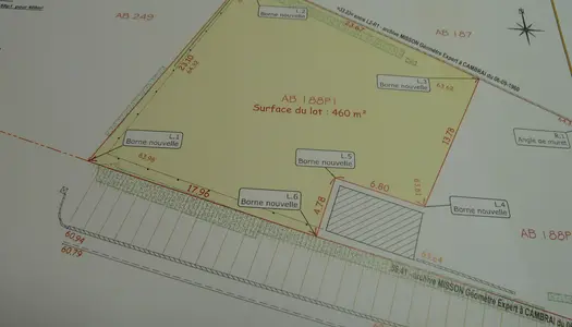 Vente Terrain 460 m² à Raillencourt-Sainte-Olle 37 264 €