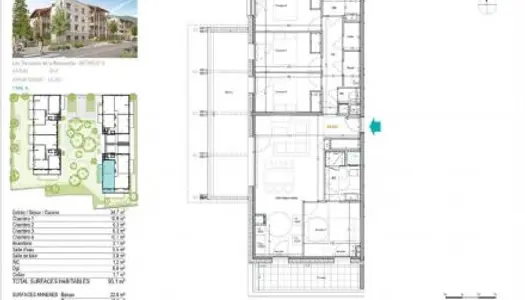 Appartement 5 pièces 95 m² 