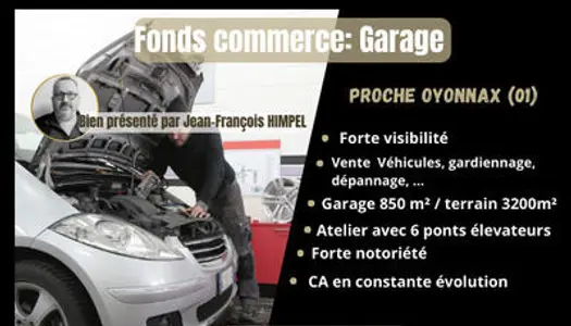 Vente fonds de commerce Garage auto à Oyonnax