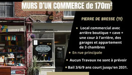 Vente local commercial de 170m² à Pierre-de-Bresse 